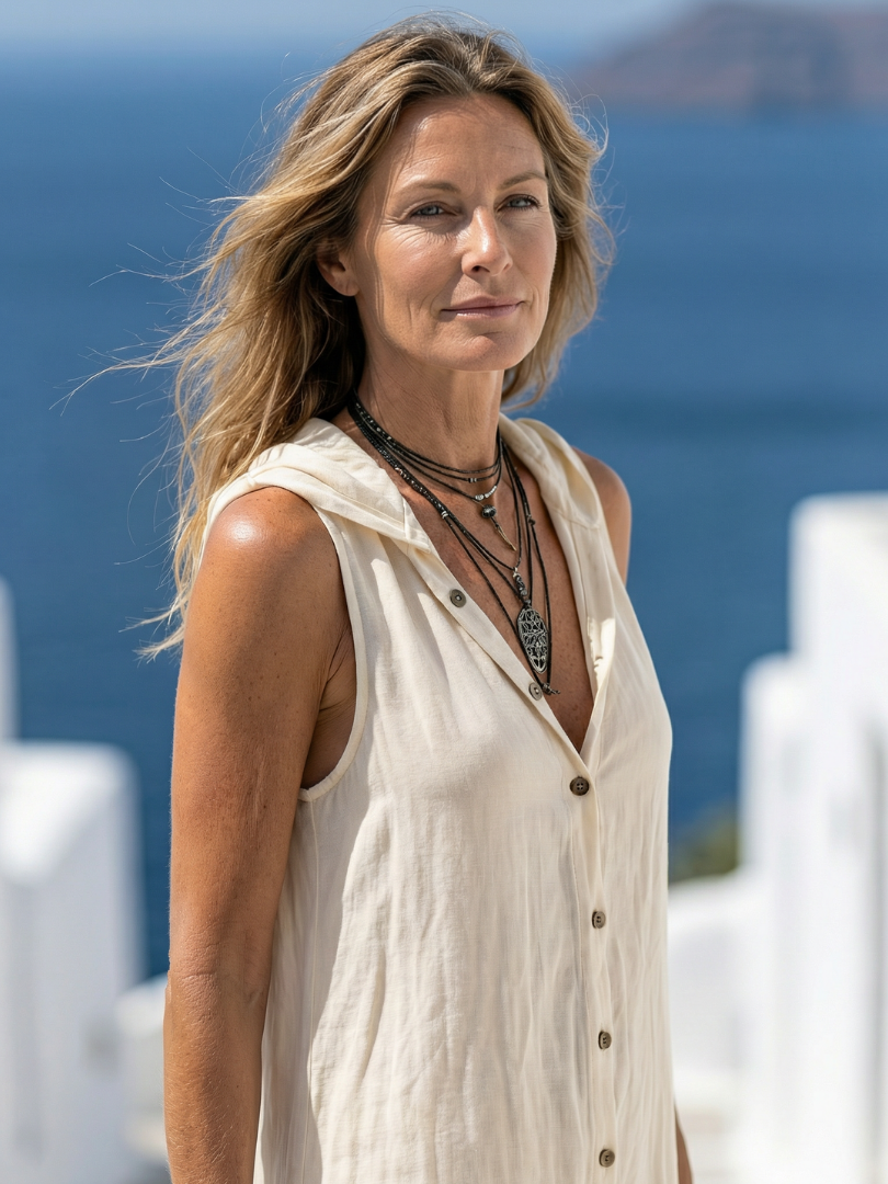 Marune | Sleeveless Button Hood Maxi Dress