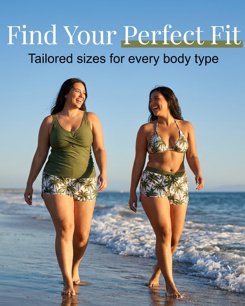 Noosa | Cover-Up & Bikini Crisscross Sleeveless Top + Drawstring Printed Bottoms