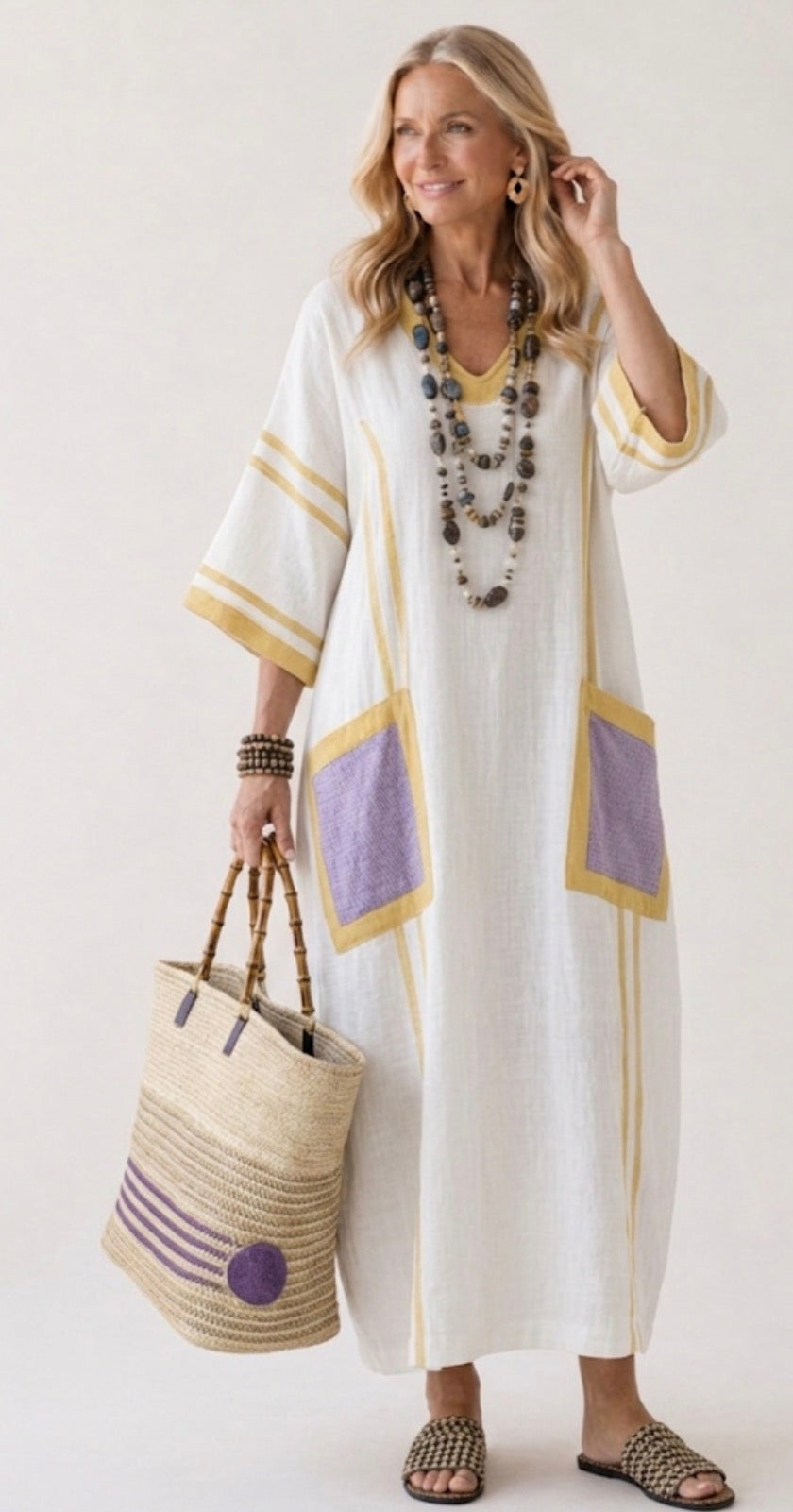 Zafira | Short Sleeve V-Neck Maxi Dress