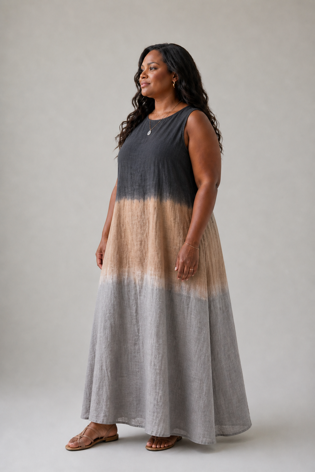 Sorelle | Sleeveless Ombré Midi Dress