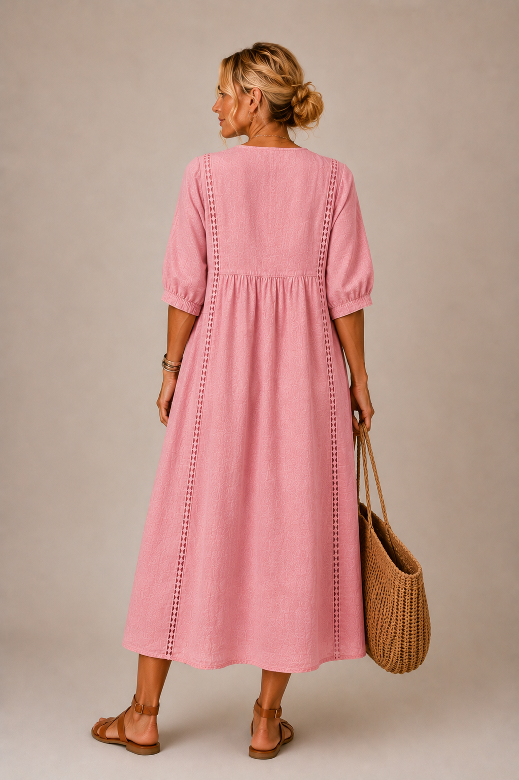 Madelon Lace Linen Dress