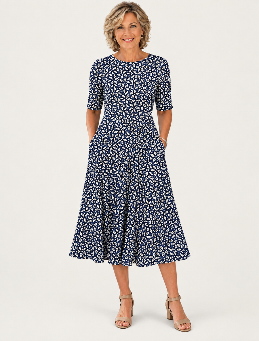 Aisha | Effortless Floral Midi Dress