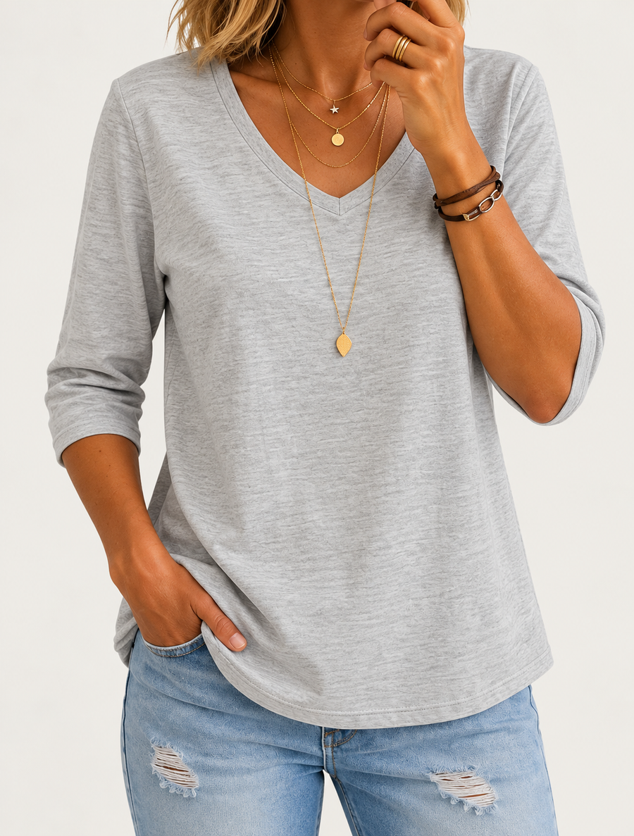 Cleo | Relaxed Everyday 3/4 Sleeve Top