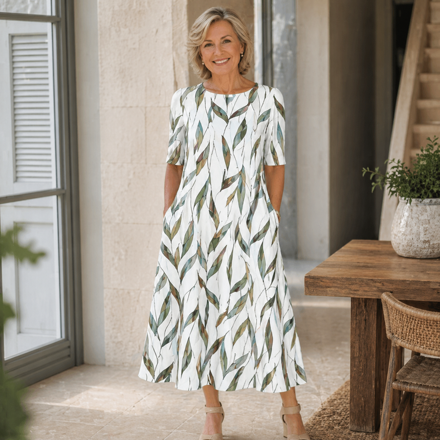 Aisha | Effortless Floral Midi Dress
