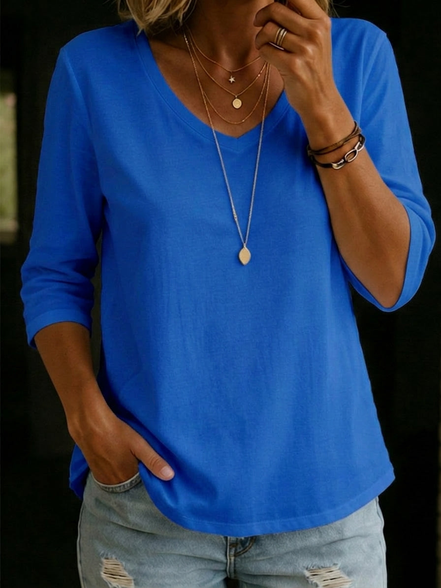 Cleo | Relaxed Everyday 3/4 Sleeve Top