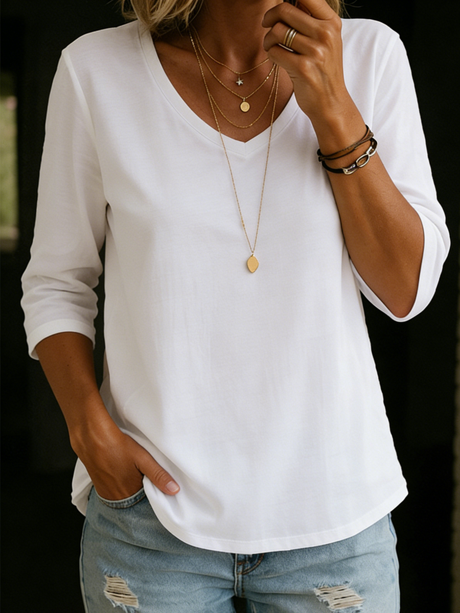 Cleo | Relaxed Everyday 3/4 Sleeve Top